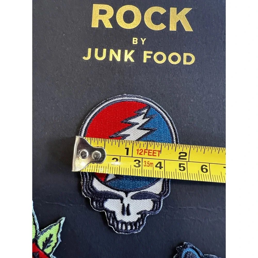 Grateful Dead Patch Blue Dancing Bear Steal‎ Your Face Rose Iron Embroider NEW